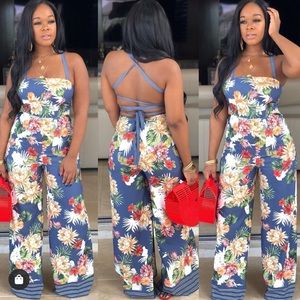 Pants - 🆕 ➳ Take Me To Paradise Tropical Strappy Jumpsuit Pants - 🆕 ➳ Take Me To Paradise Tropical Strappy Jumpsuit